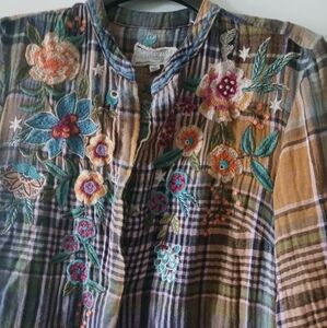 Shirt Dress/ Kimono Style with Exclusive Embroidery.